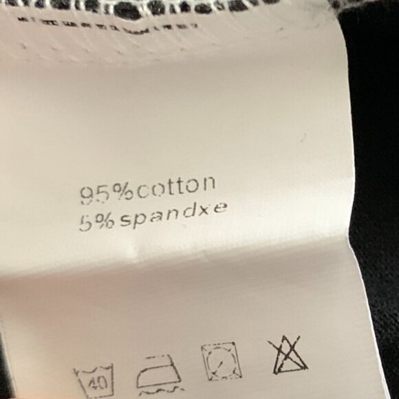 Hotouch Cropped Boxy Tee Colorblock Leopard, Black, White M #39M - Picture 7 of 8